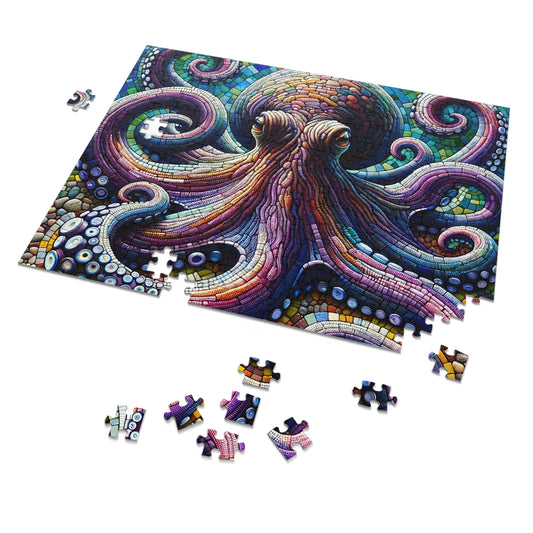 Octopus,Puzzle, Mosiac, Unique, Jigsaw, Family, Adults (110, 252, 500, 1000-Piece)