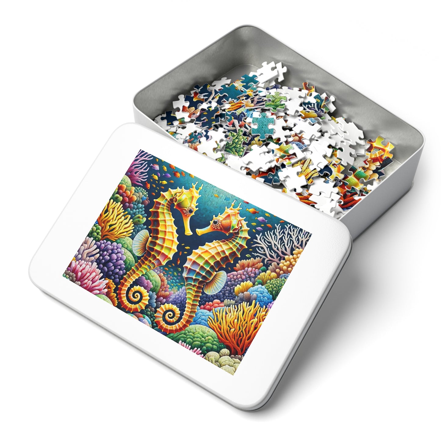 Seahorses, Puzzle, Mosiac, Unique, Jigsaw, Family, Adults (110, 252, 500,1000-Piece)