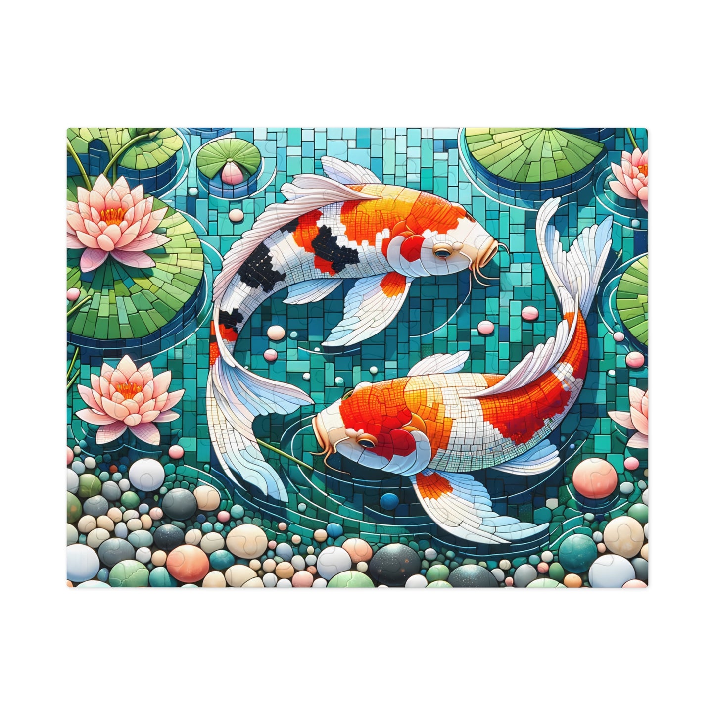 Koi Fish, Puzzle,  Mosiac, Unique, Jigsaw, Family, Adults (110, 252, 500, 1000-Piece)