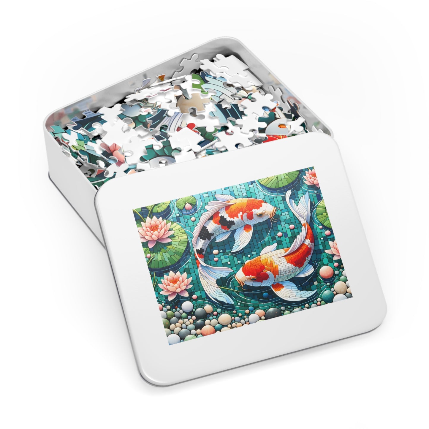 Koi Fish, Puzzle,  Mosiac, Unique, Jigsaw, Family, Adults (110, 252, 500, 1000-Piece)